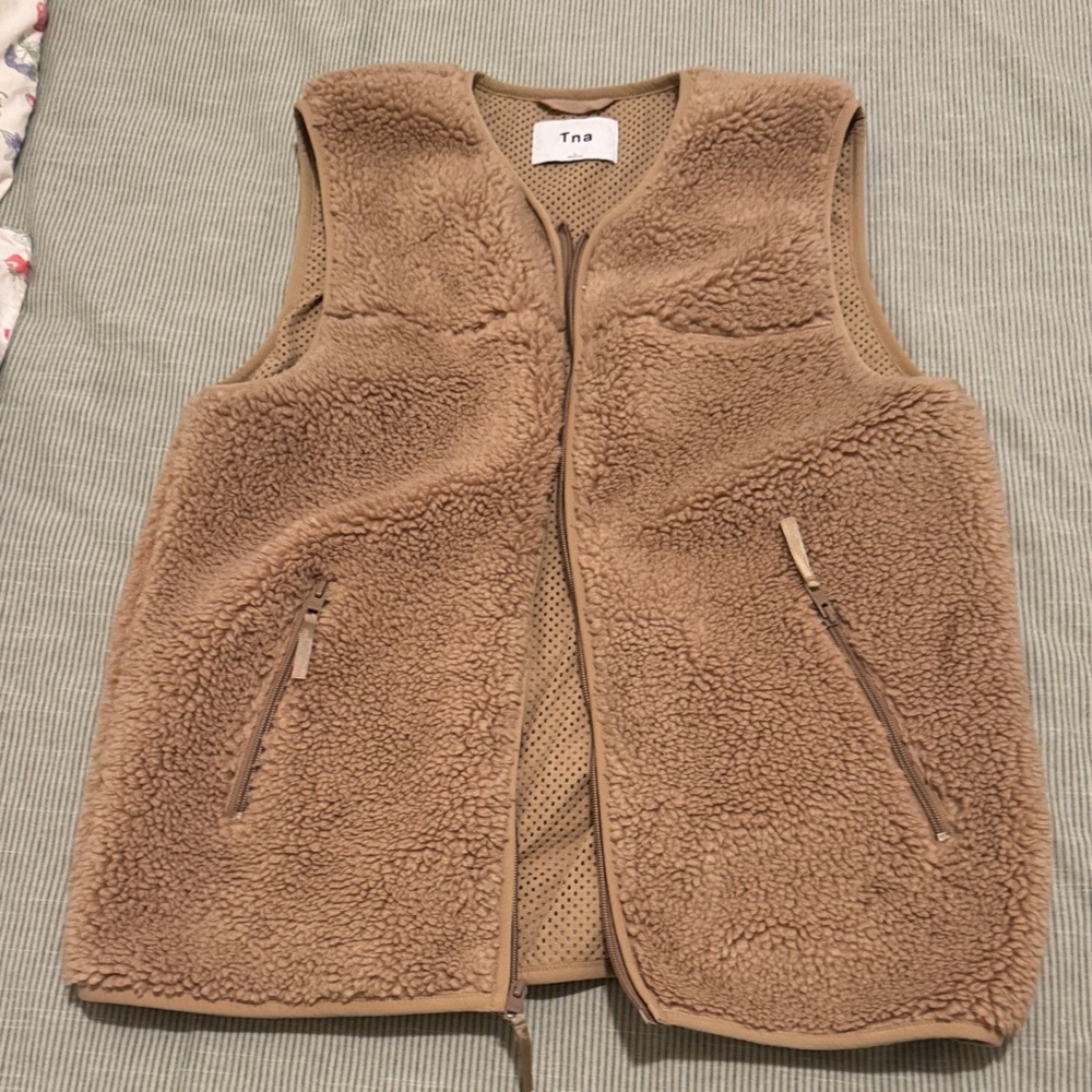 TNA Tan Sherpa Vest